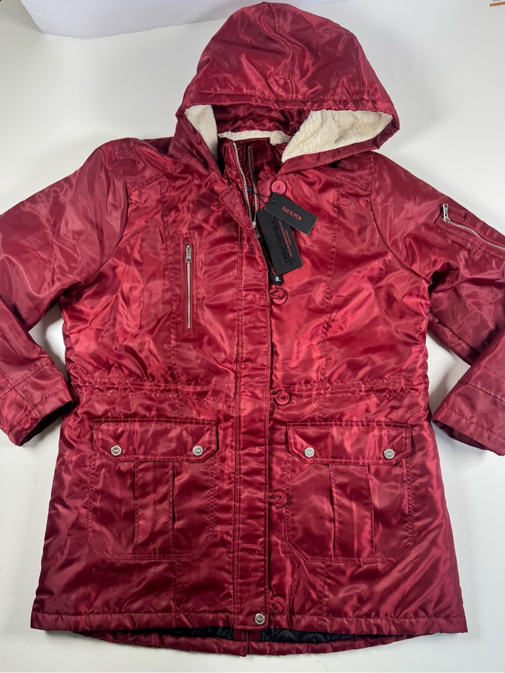 Kids' Burgundy Hooded Winter Jacket